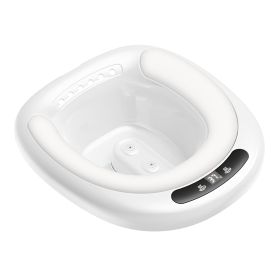 Electric Sitz Bath Tub Sits Bath Soak Pan Salts Bowl/stpartum Care Basin for Toilet Seat with Dual Nozzles 3-Level Water Flow Water Temperature Disp