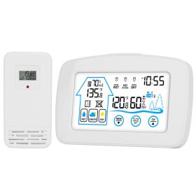 Wireless Weather Station With Clock 196FT Range Indoor Outdoor Thermometer Sensor Temperature and Humidity Monitor Humidity Forecast Battery Powered B
