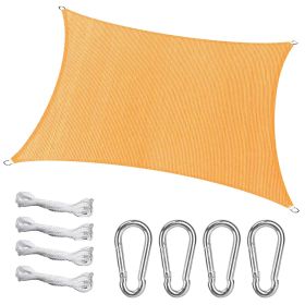 Rectangle Top Canopyx% UV Block Awning Shelter 185GSM HDPE Patio Cover with Snap Hooks Ropes for Outdoor Garden Backyard (Option: 200g_300cm)