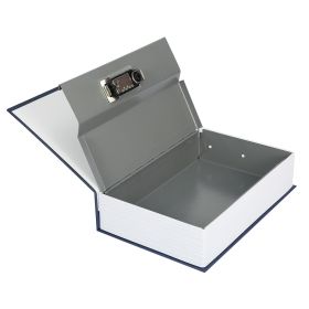 Portable Book Safe with 3-Digit Combination Lock Diversion Safe Money Jewelry Storage Box (Option: Blue_M)g(Blue_M)