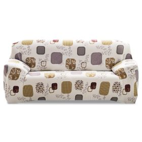 Sofa Cover Printed Stretch Sofa Furniture Cover Soft Sofa Slipcover Polyester Furniture Protector Cover (Option: Blocksg_3S)