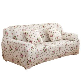 Sofa Cover Printed Stretch Sofa Furniture Cover Soft Sofa Slipcover Polyester Furniture Protector Cover (Option: EuroPignk_3S)