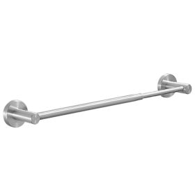 Single Bath Towel Bar 9.8in to 24.6in Length Adjustable Towel Rack Rustproof Stainless Steel Towel Holder Wall-Mounted Retractable Towel Rail For Bath (Option: Silver)g_GPCT45)