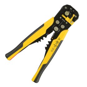 Self-Adjusting Insulation Wire Stripper 10-24AWG Cable Cutter Crimper Solid Wire Stripping Pliers (Option: Yelglow)