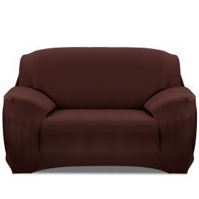 Sofa Cover Printed Stretch Sofa Furniture Cover Soft Sofa Slipcover Polyester Furniture Protector Cover (Option: Coffeeg_2S)