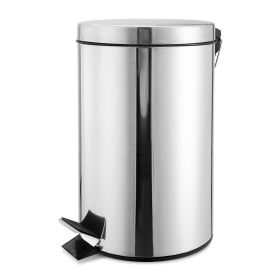 Stainless Steel Step Trash Can Round Pedal Garbage Bin For Home Dorm Kitchen Office (Option: 30L)_gBin(30L)