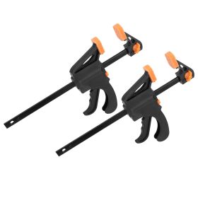 2Pcs Wood Working Bar F Clamp Grip Quick Grip Ratchet Release Squeeze Clamps For Carpentry DIY Woodwork (Option: Rachetg(6in)