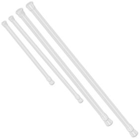 Tension Curtain Rod Spring Load Adjustable Curtain Pole Heavy-Duty Steel 4 Sizes for Bathroom Wardrobe Kitchen Balcony (Option: 2g00cm)