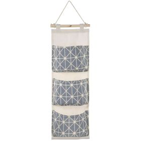 Wall Mounted Storage Bag Door Closet Hanging Storage Bag Organizer Waterproof 3 Pockets Pouch (Option: Bagg(Grey)