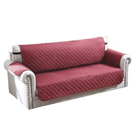 Reversible Sofa Cover Chair Loveseat Couch Slipcover Microfiber Cushion Furniture Protector Shield Water-Resistant w/ Elastic Strap for Kids Pet Dog C (Option: 3S_Tang)
