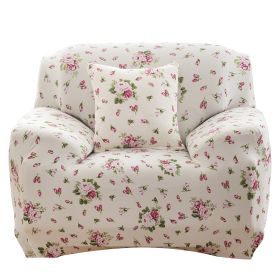 Sofa Cover Printed Stretch Sofa Furniture Cover Soft Sofa Slipcover Polyester Furniture Protector Cover (Option: EuroPignk_1S)