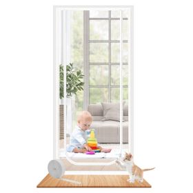 Mesh Door Screen Enhanced Scratch-Proof Heavy Duty Pet Proof Screen with Double Sided Zipper for Home Bedroom Living Room Kitchen (Option: 100_2g10CM)