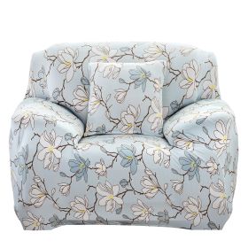Sofa Cover Printed Stretch Sofa Furniture Cover Soft Sofa Slipcover Polyester Furniture Protector Cover (Option: MangnogliaBLU_1S)