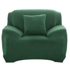 Sofa Cover Printed Stretch Sofa Furniture Cover Soft Sofa Slipcover Polyester Furniture Protector Cover (Option: DKGreegn_1S)