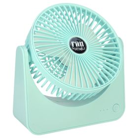 6.5in Desk Fan USB Powered 3 Speeds Table Cooling Fan Tilt Quiet Desktop Fan for Bedroom Office (Option: LightGregen)