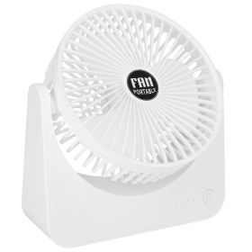 6.5in Desk Fan USB Powered 3 Speeds Table Cooling Fan Tilt Quiet Desktop Fan for Bedroom Office (Option: White)_GgPCT3972)