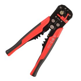 Self-Adjusting Insulation Wire Stripper 10-24AWG Cable Cutter Crimper Solid Wire Stripping Pliers (Option: Redg)
