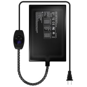 Electric Reptile Heating Pad With 32-122 Temperature Adjustment IPX7 Waterproof Timer Setting Under Tank Heating Mat for Lizards Turtles Snake Spide (Option: USg_23W_L)